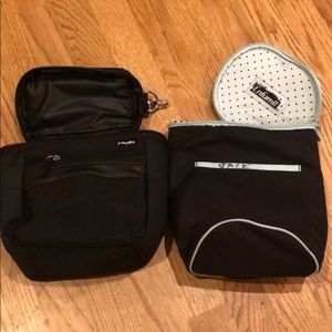 Two milk bottles insulate bag